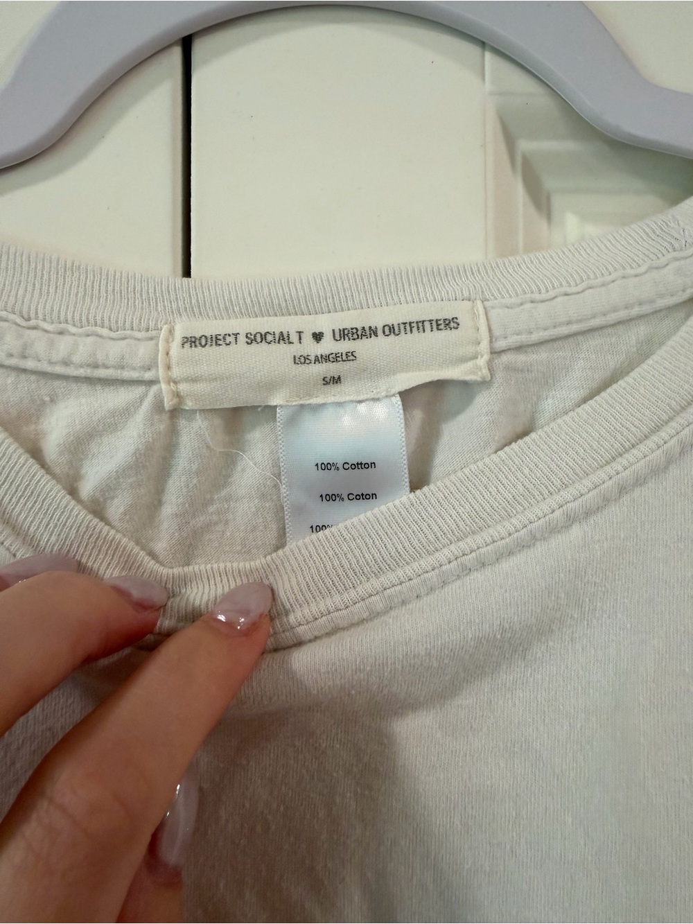 Urban Outfitters White Short Sleeve Tee with Navy Cupid Graphic OVERSIZED - Picture 3 of 4